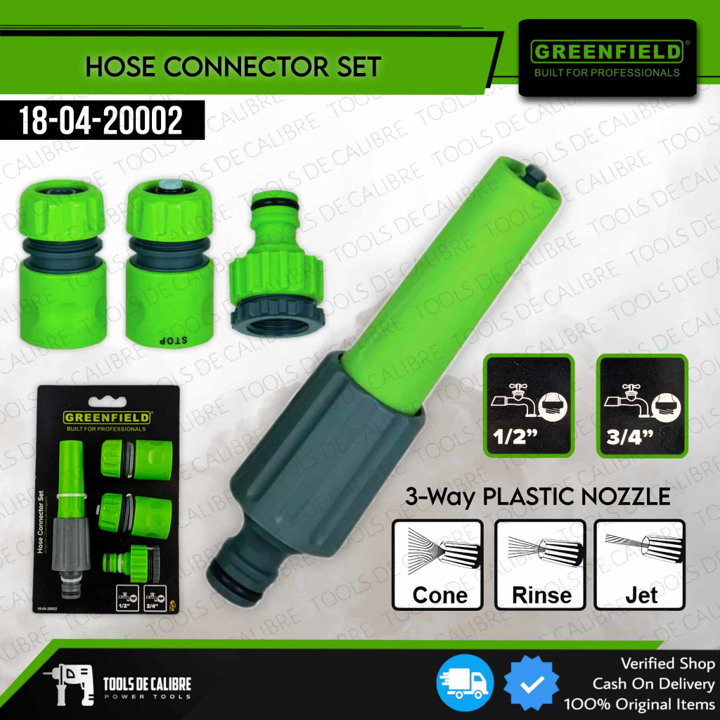 GREENFIELD Garden Hose Connector Set 1/2
