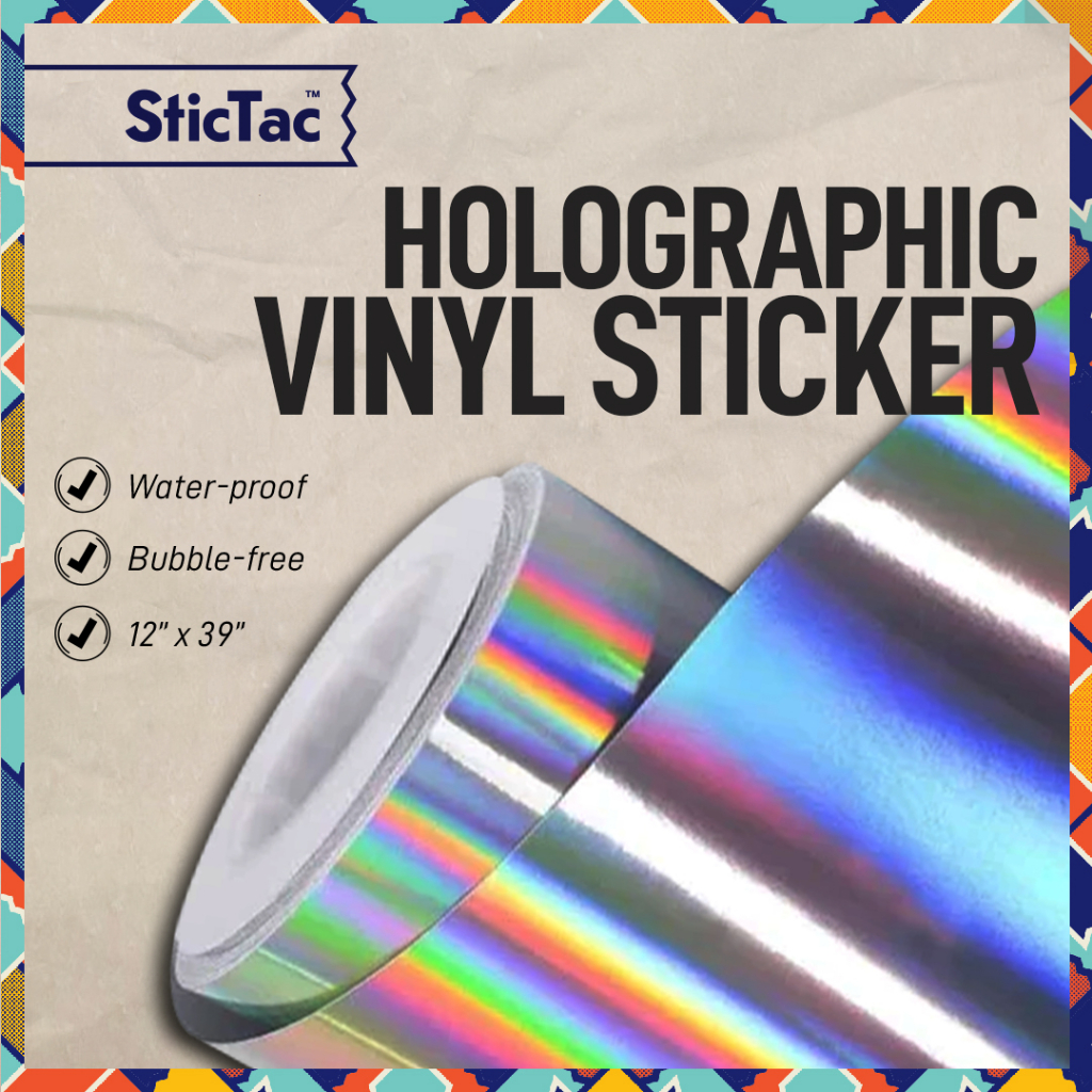 HOLOGRAPHIC VINYL STICKER/MULTI-CHROME DECAL STICKER | Shopee Philippines