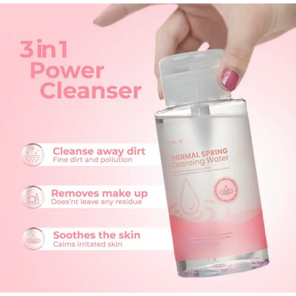 GLO21 Thermal Spring Cleansing Water - For Sensitive Skin, Acne Prone ...