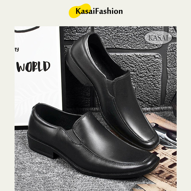 KASAI Black Shoes School Rubber shoes Men's work shoes 608 | Shopee ...