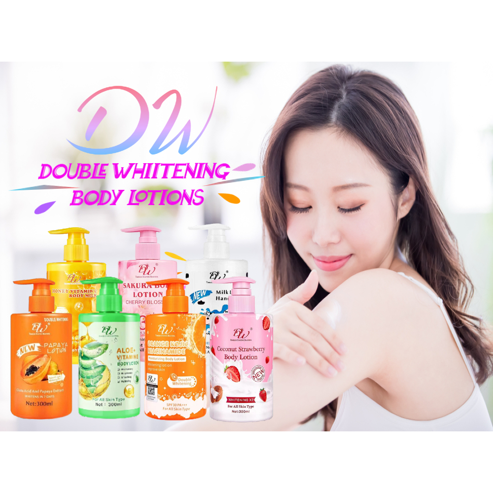 DW Papaya Lotion W/ Gluta Acid And Papaya Extract 300ml and DW Milk