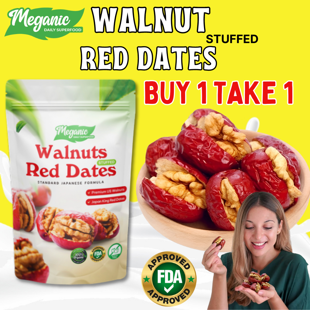 『BUY 1 TAKE 1』Meganic Walnut Stuffed Red Dates Original Mix Red Dates