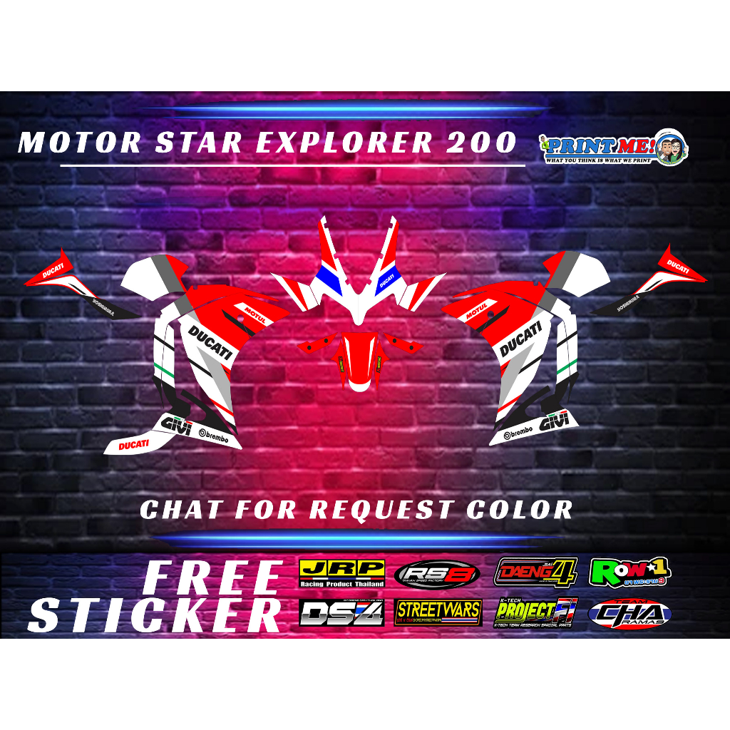 MOTORSTAR EXPLORER 200 STICKER FULL DECAL XPLORER X200R z20s GPR 250 ...