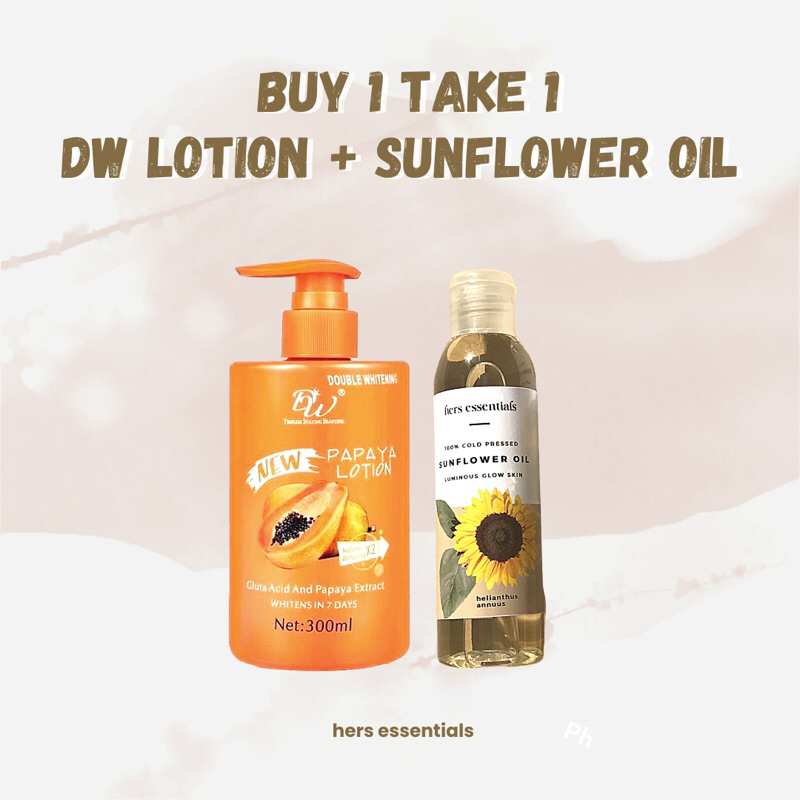 Hers Essentials Buy 1 Take 1 100ml Sunflower Oil and Dw Lotion Shopee