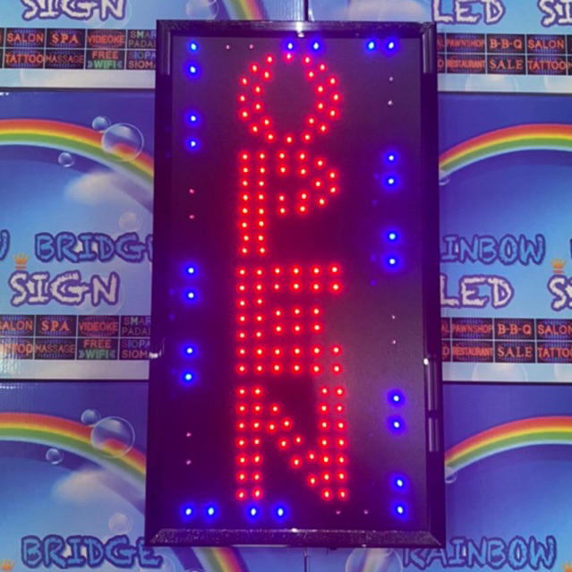 OPEN - RAINBOW BRIDGE LED SIGNAGE (New-Red+Blue Small & Large ) #SIZE ...