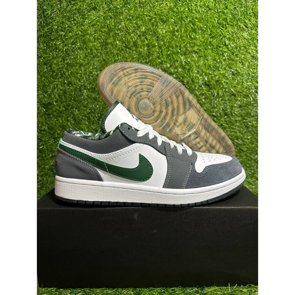 jordan 1 low gray green w/free elite sock Shopee Philippines