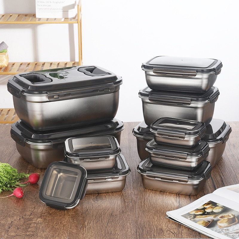 Unibest Stainless Steel (304) Lunch Box Travel Leakproof Bowls Home 