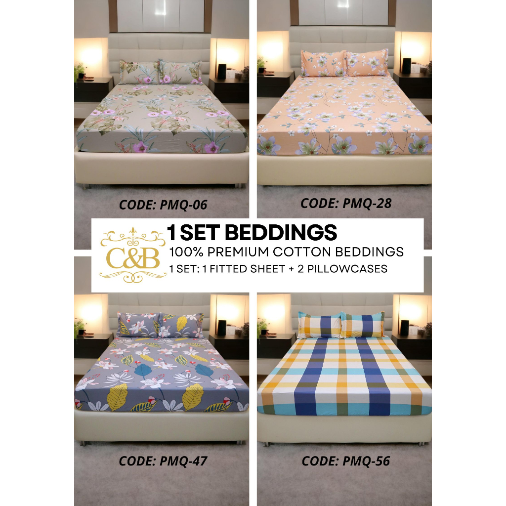 100 PREMIUM COTTON BEDDINGS / Premium Quality Bedsheets/Bedsheet