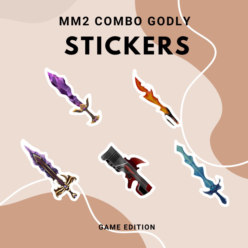 Mm2 Combo Godly Sticker Waterproof Glossy Stickers Shopee Philippines