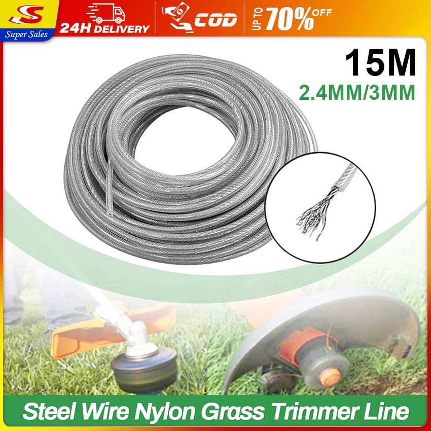 【SuperSales】Nylon Mowing Strimmer Trimmer Line Brushcutter Wire Cord ...