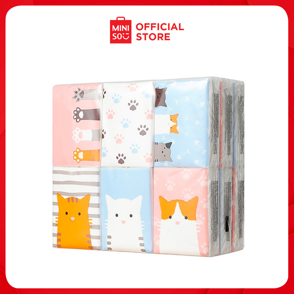 Miniso Cartoon Unscented Facial Tissues 18 Packs Shopee Philippines