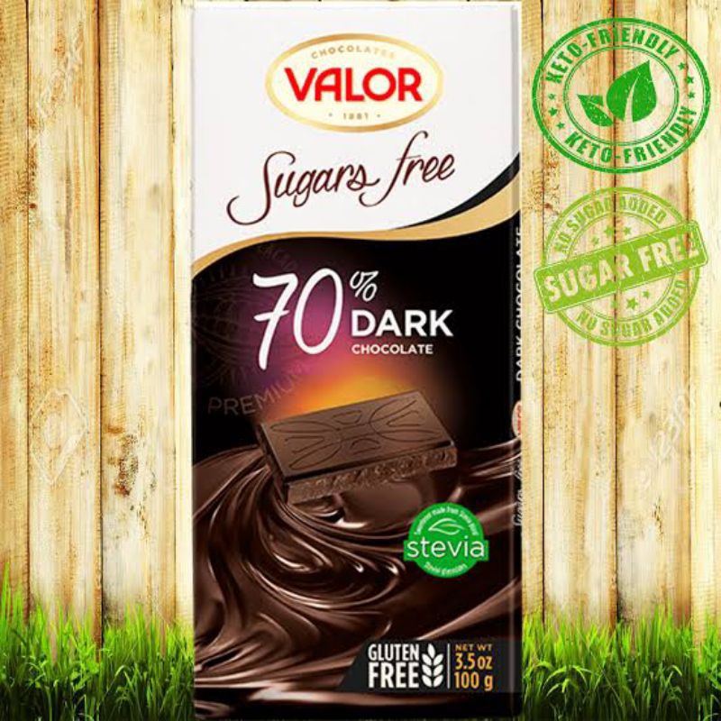 Valor Sugar Free 70% Dark Chocolate 100 grams