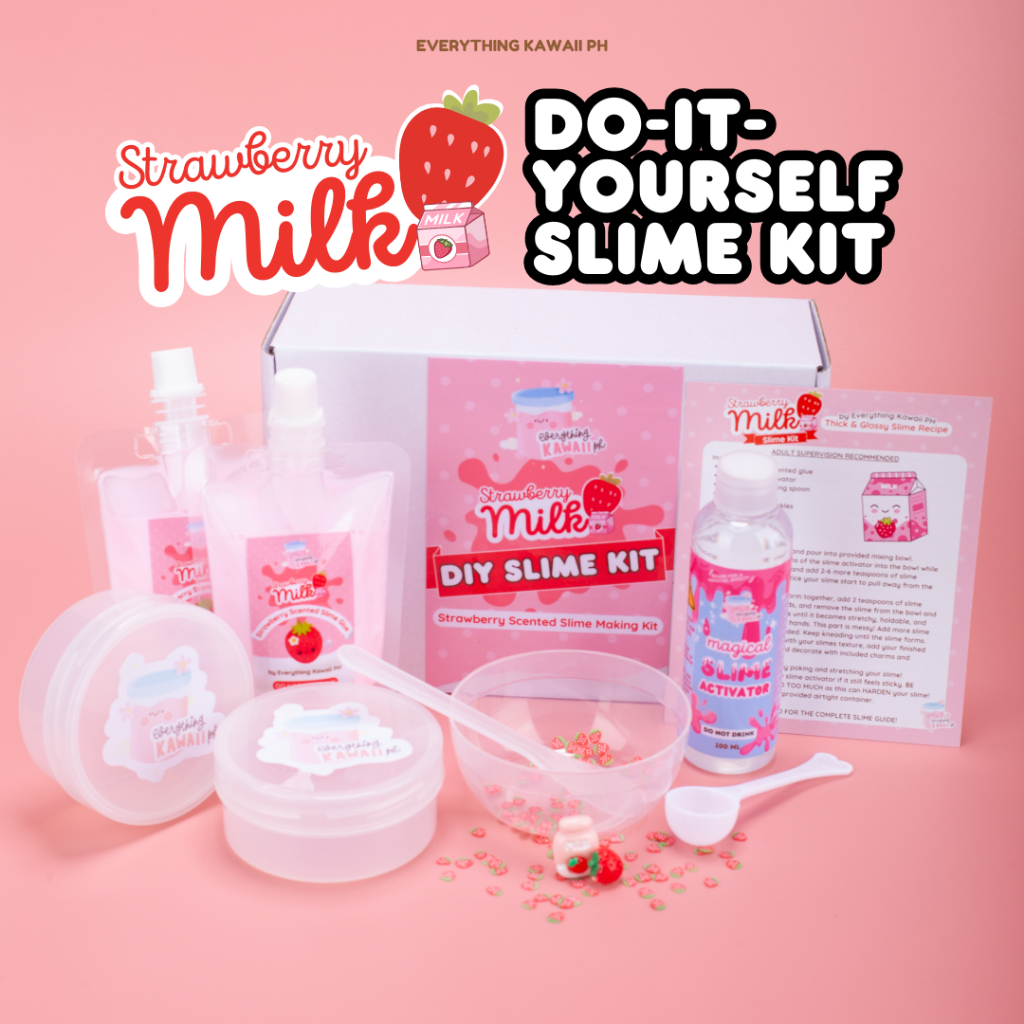 Strawberry Milk DIY Strawberry Scented Slime Kit By Everything Kawaii ...