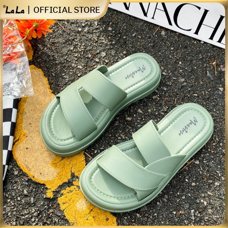 【LaLa】rubber slide slipper 2023 trend korean sandals for women | Shopee ...