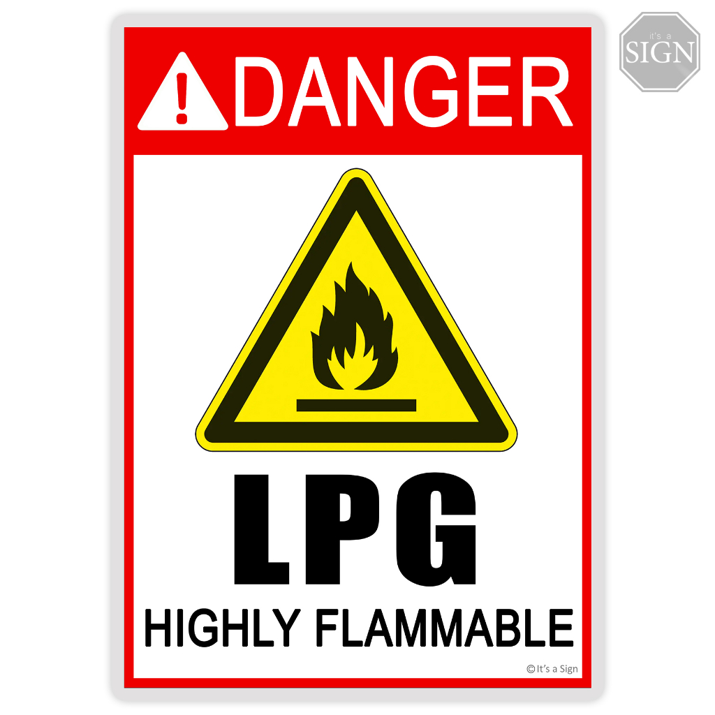 LPG Highly Flammable Sign - Laminated Signage - A4 Size | Shopee ...