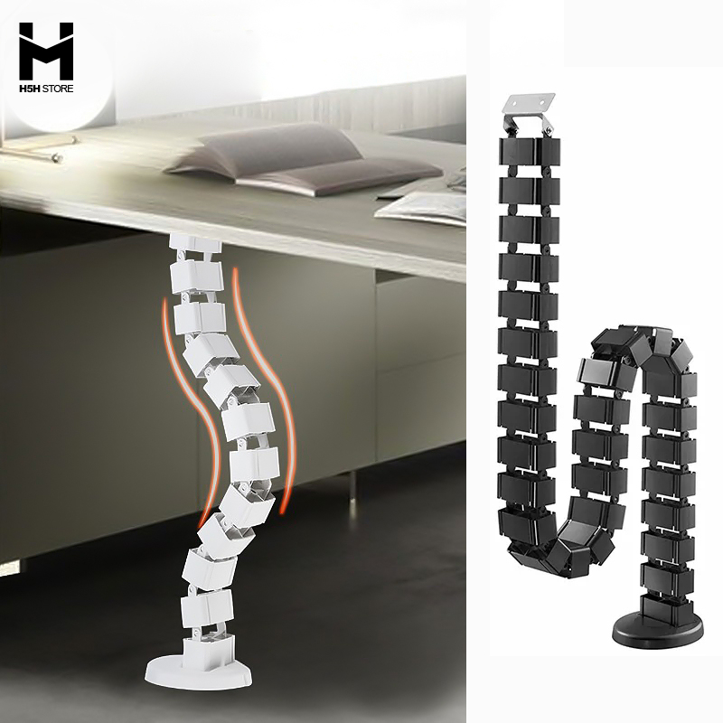 H5H ABS Conduit Office Desk Bottom Serpentine Storage Tube Invisible