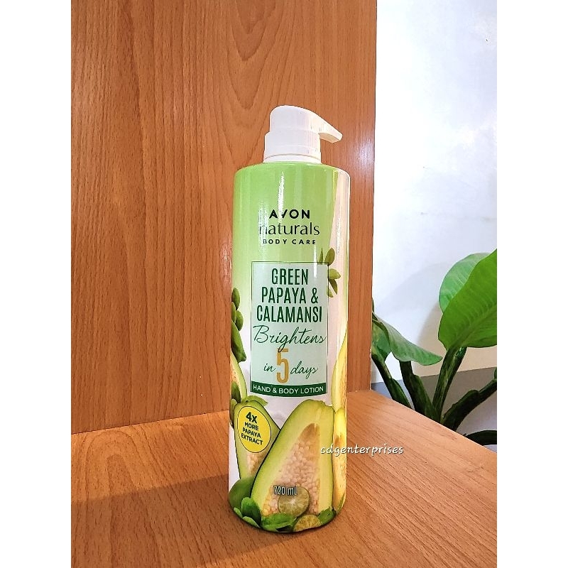 Avon Naturals Body Care Green Papaya And Calamansi 720ml Shopee