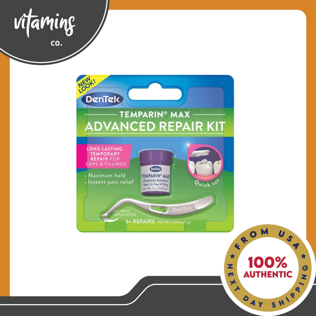 DenTek Temparin Max Advanced Repair for Caps and Fillings (5+ Repairs ...