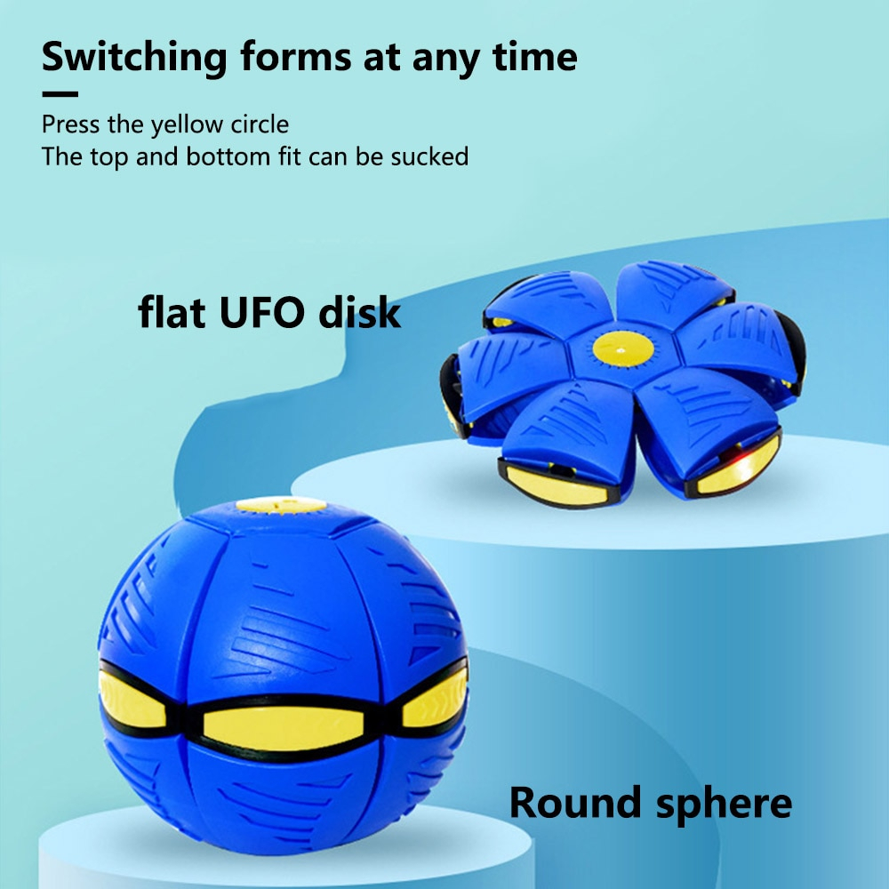 Kids Flat Throw Disc Ball Flying UFO Magic Balls with For Children's