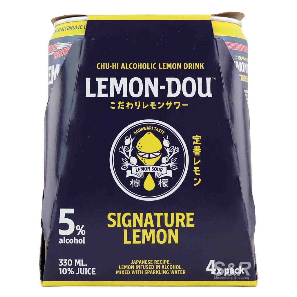 LemonDou Signature Lemon Chuhi Alcoholic Lemon Drink (330mL x 4pcs