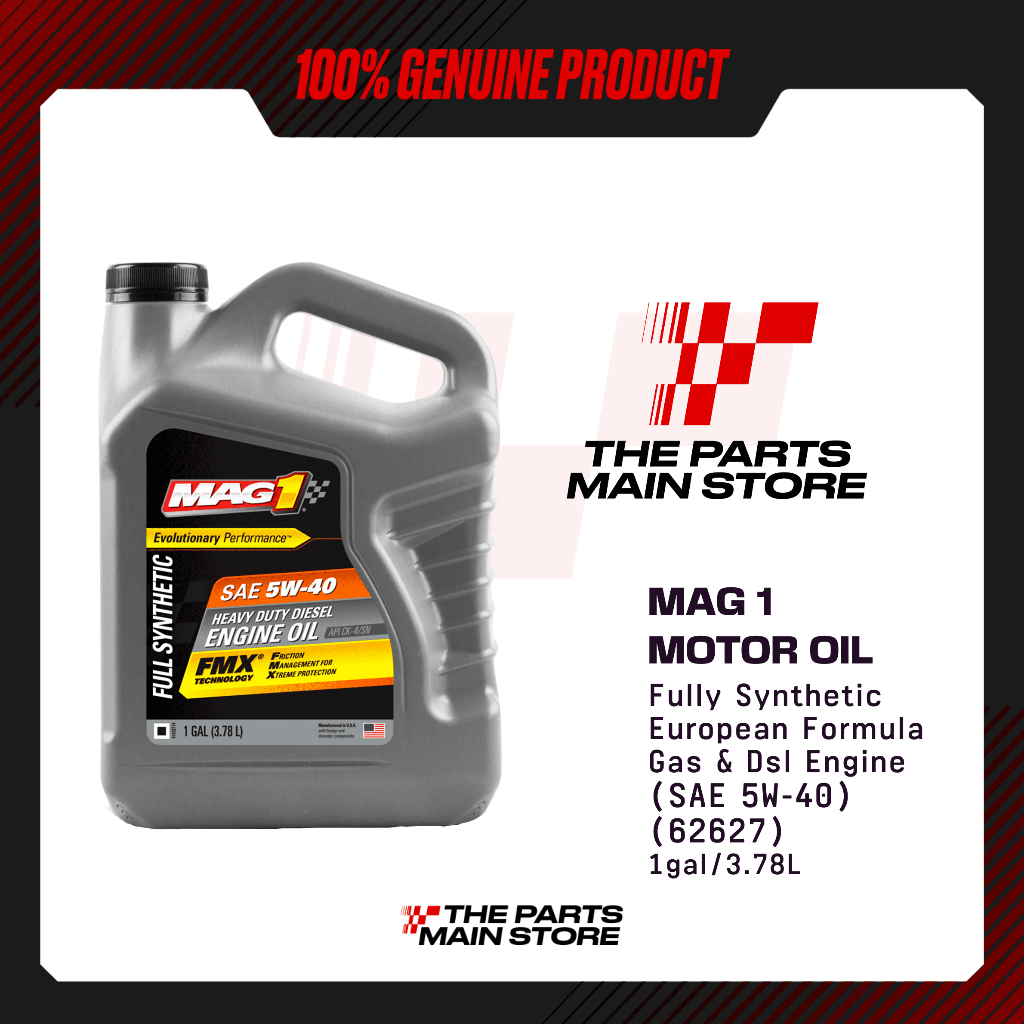 MAG 1 Motor Oil Fully Synthetic Heavy Duty (API SN PLUS/CK-4) (SAE 5W ...
