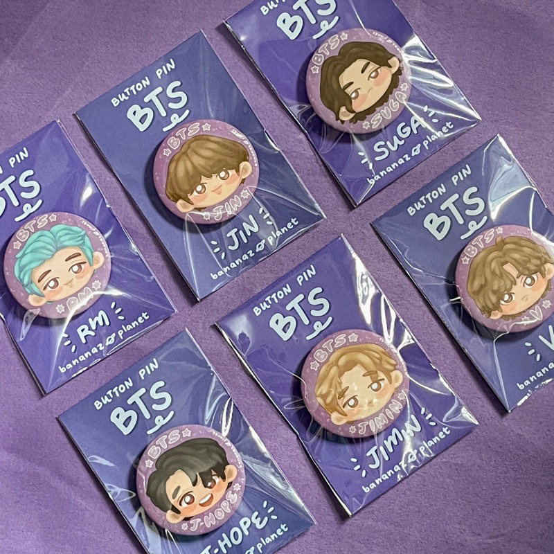 Bangtan Chibi | 1.75” Matte Button Pins | by BANANAZ PLANET | Shopee ...