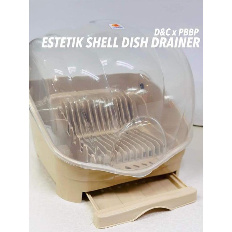 Cream Aesthetic Shell Dish Drainer Shopee Philippines