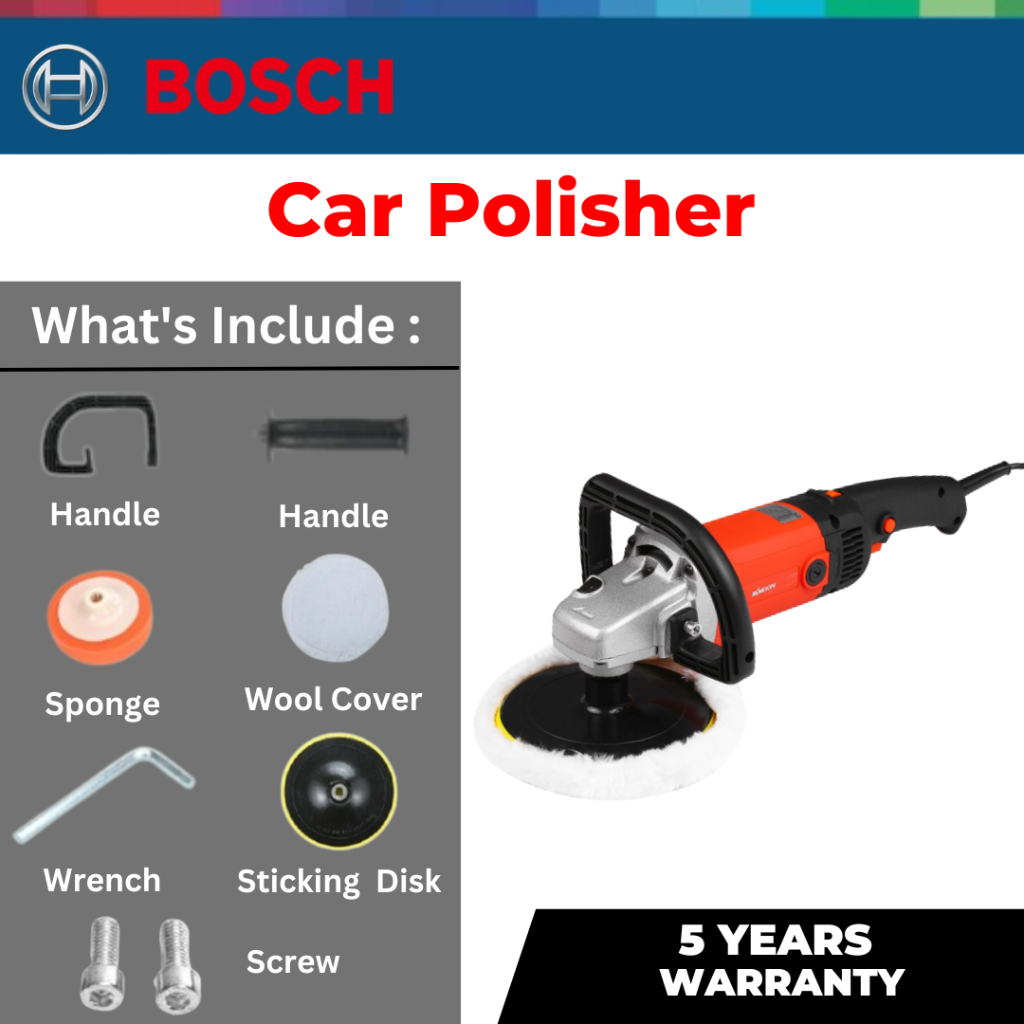 BOSCH 6" Car Polisher 2100W Car Polish Machine Heavy Duty Shopee