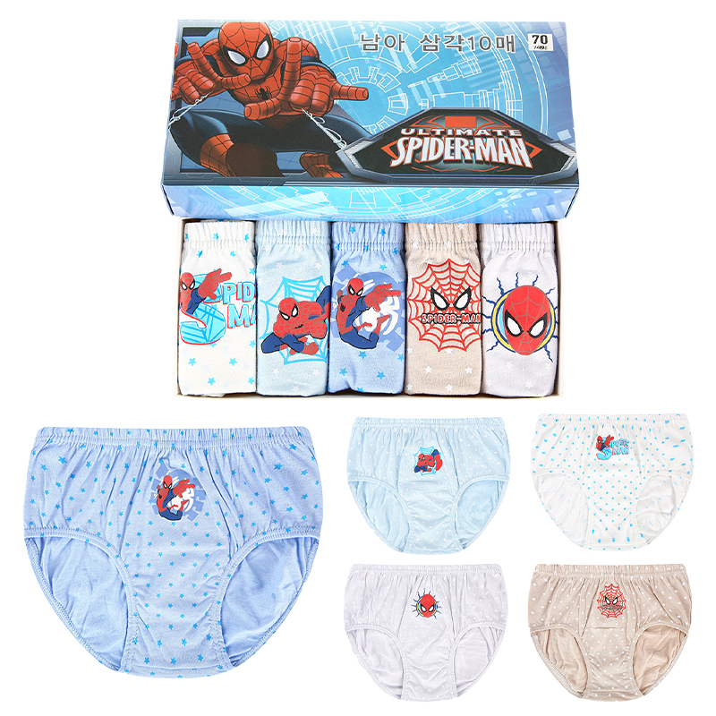 Boy Fashion Underwear 5 IN1Box Cartoon Innerwear Kid Cute Spiderman ...
