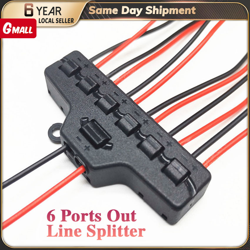 【Fast Delivery】 1 In 3/6 Port Out Line Splitter Quick Connect Voltage ...
