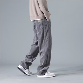 BS Corduroy Pants For Men Korean Khaki Baggy Straight Cut Slacks Slocks ...