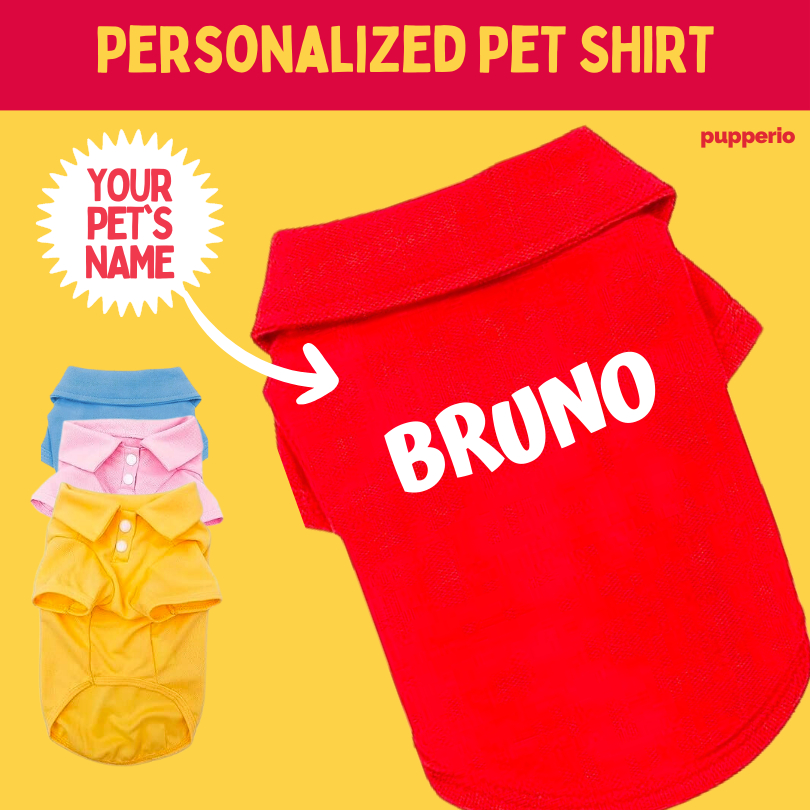 PUPPERIO Personalized Pet Shirt custom dog clothes cat clothes with