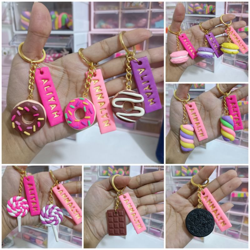 Candyland keychain with nametag Shopee Philippines