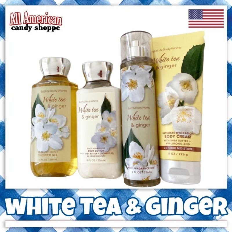 Bath and Body Works White Tea & Ginger From USA (Mist, Lotion, Body