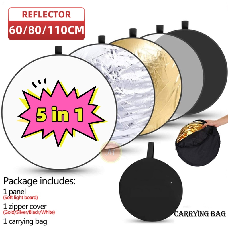 2 in 1 Reflector Photography Foldable Round Bounce Board,30cm Light  Diffuser Portable Collapsible Disc Reflector for Photography Photo Studio  Lighting Outdoor Lighting(Gold and Silver) : : Electronics