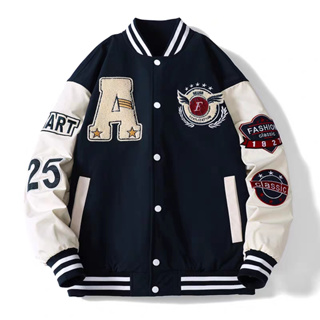 Varsity Letterman Jacket, Letter Print Button Up Jacket, Women's Casual  Streetwear, Women's Clothing - Temu Philippines