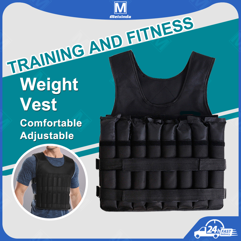 Weighted Vest with Free Empty Sand Bags 30kg Adjustable for Steel or Sand Filled Exercise