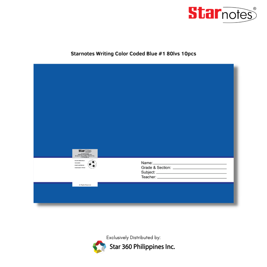 Starnotes Composition Single Color Coded Notebooks (10pcs) Shopee