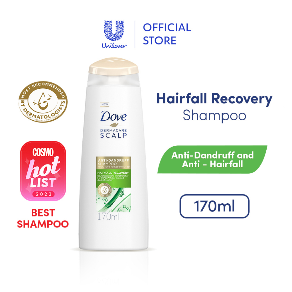 Dove Dermacare Scalp Anti Dandruff Hairfall Recovery Shampoo 170ml Shopee Philippines 9331