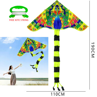JVL Long Tail Rainbow Kite Outdoor Kites Flying Toys Kite For