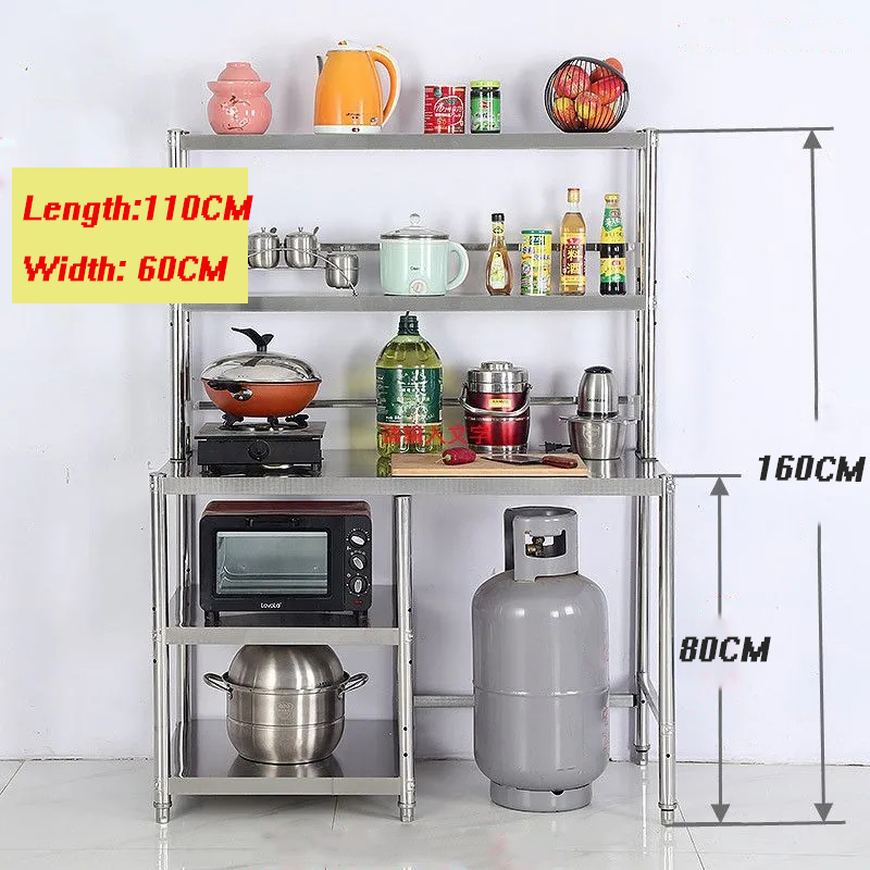 Stainless Steel Kitchen Rack Gas Stove Stand with organize Heavy Duty