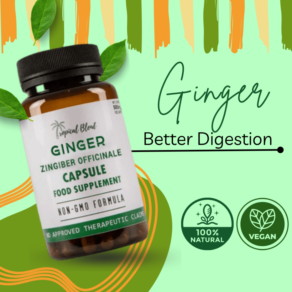 Ginger Capsule Food Supplements Pure and Organic FDA Approved (105