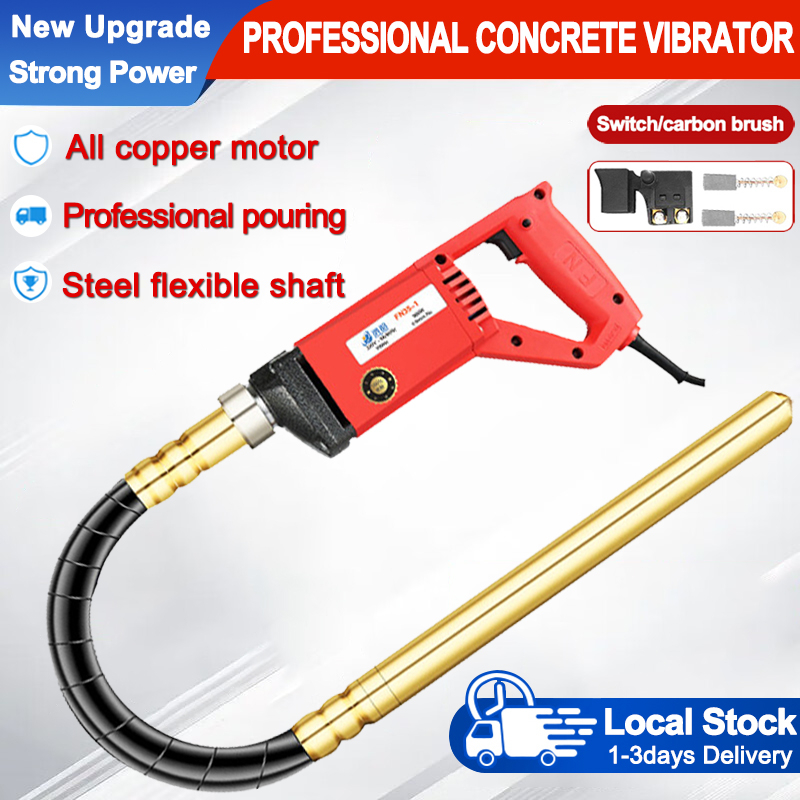 220V Portable Electric Concrete Vibrators Cement Soil Mixer With Stick