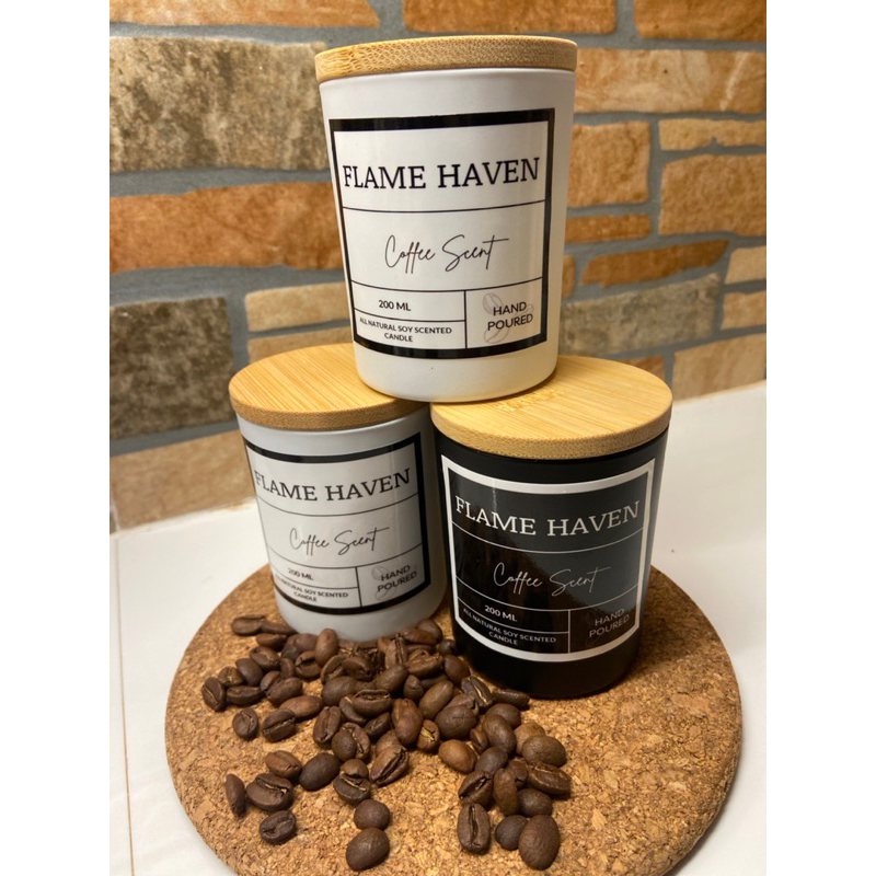 FLAME HAVEN ALL NATURAL SOY SCENTED CANDLE ( COFFEE SCENT ) Shopee Philippines