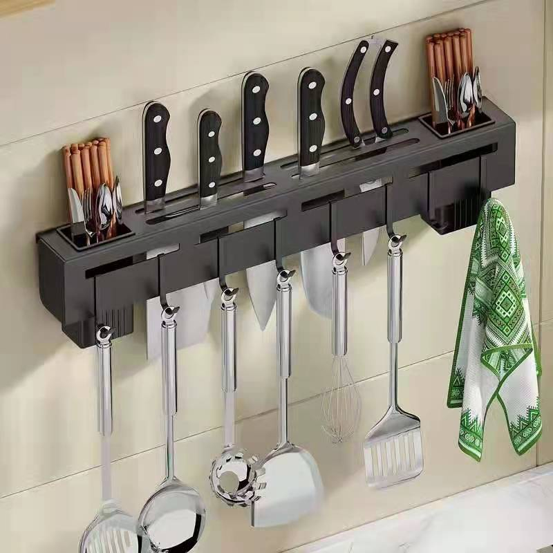 On Wall Knife Rack Stainless Steel knife and utensil Rack Kitchen wall ...