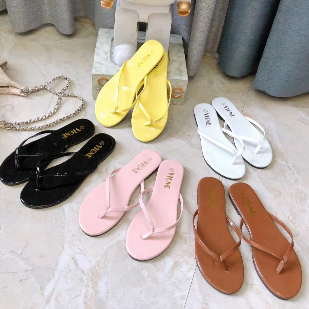Classic Fashion Ladies Slippers Versatile Flip Flops | Shopee Philippines