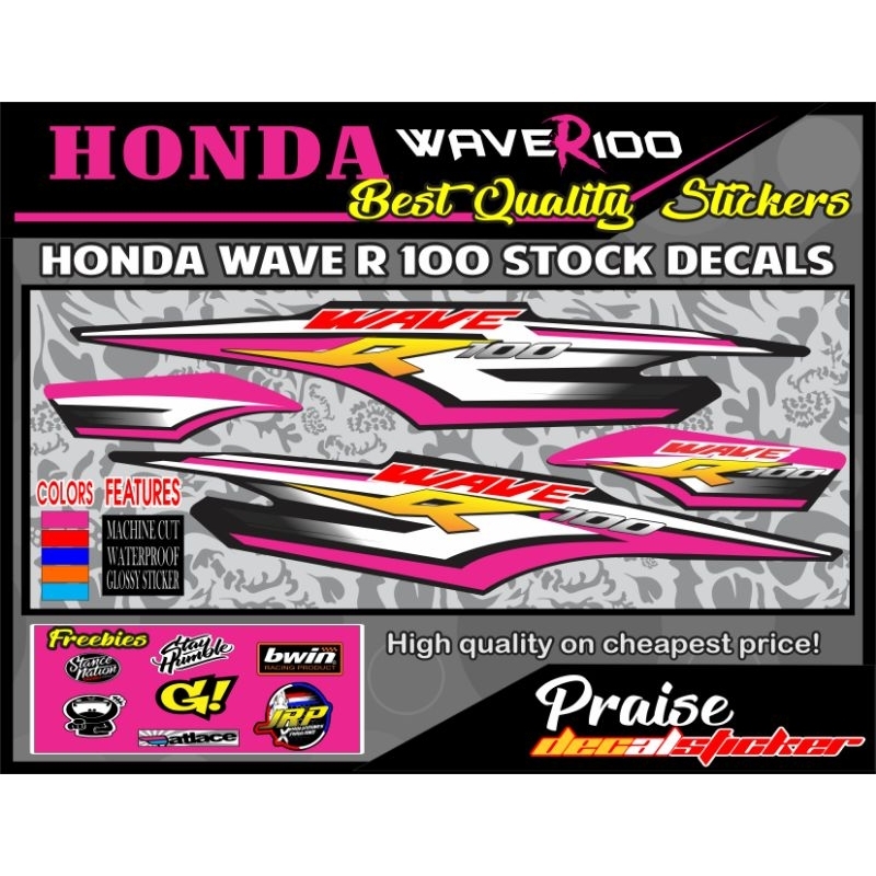 Wave R100 Honda stock decals | Shopee Philippines