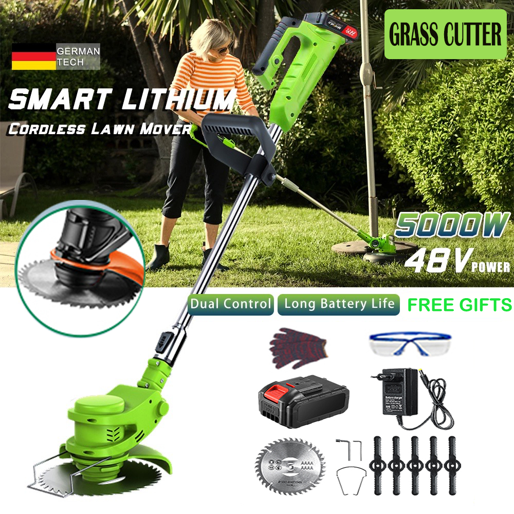 【COD】12V48V Cordless Electric Grass Cutter Trimmer Rechargeable
