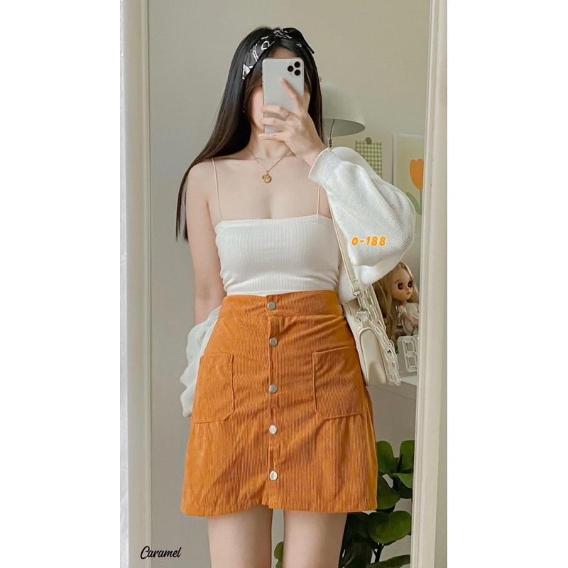 Best Seller Buttondown Curduroy Skirt Shopee Philippines