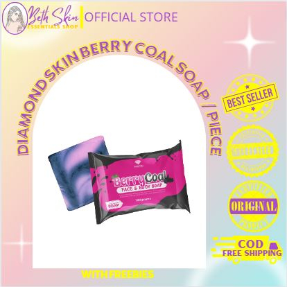 Diamond Skin Essentials Berry Coal Face and Body Soap 100g (1Piece ...